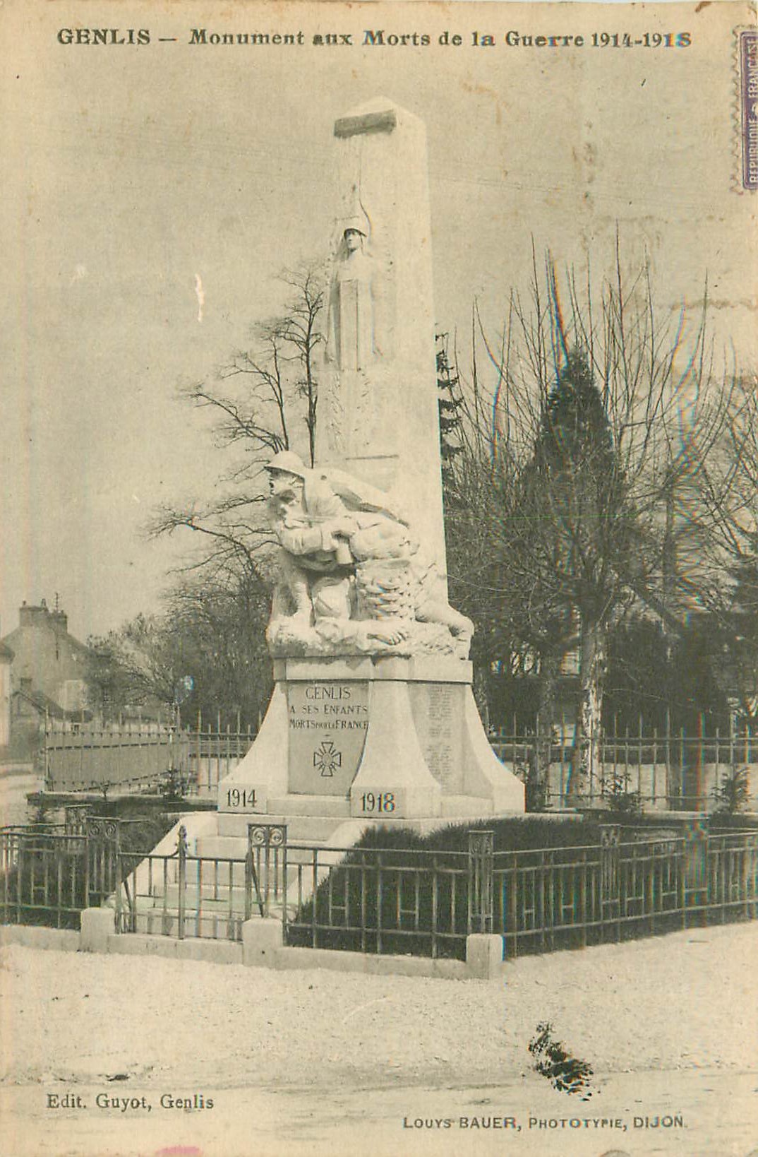 21 GENLIS. Monument aux Morts 1928