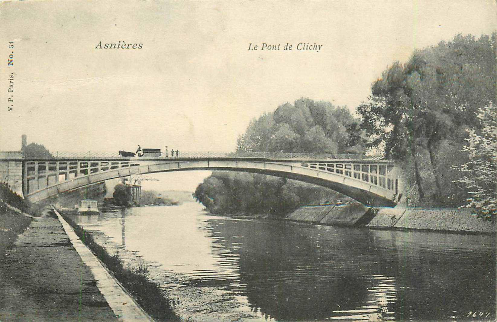 92 ASNIERES. Le Pont de Clichy 1905