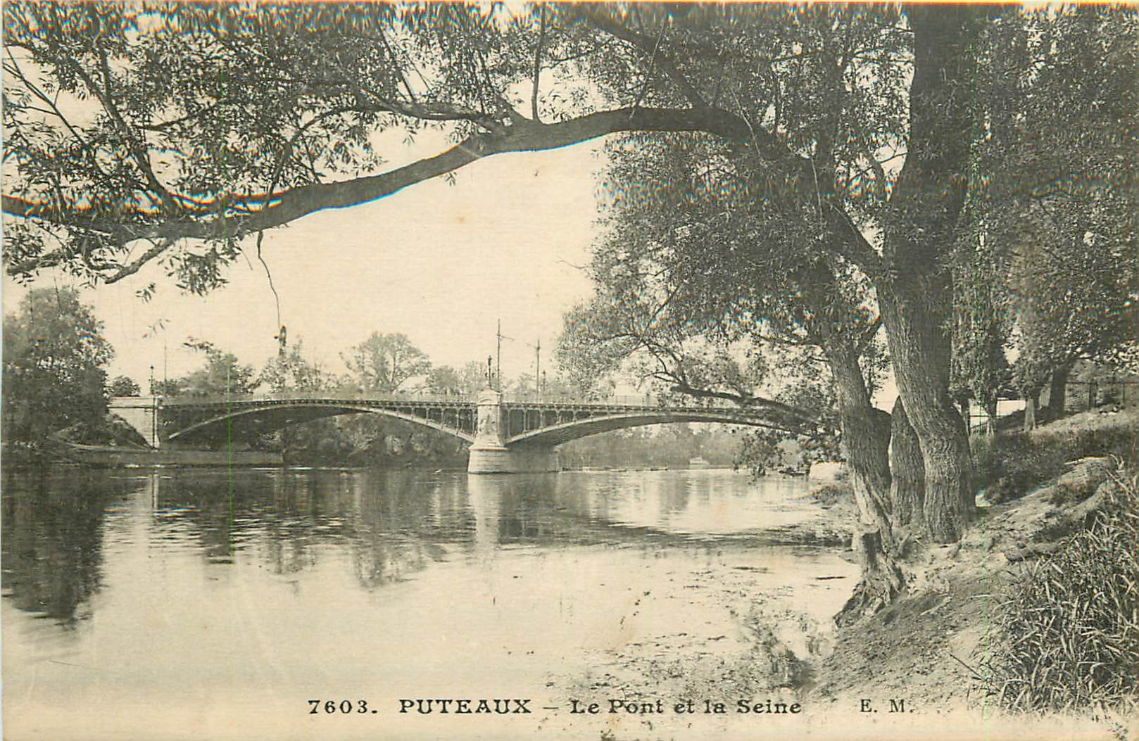 92 PUTEAUX. Le Pont et la Seine 1927