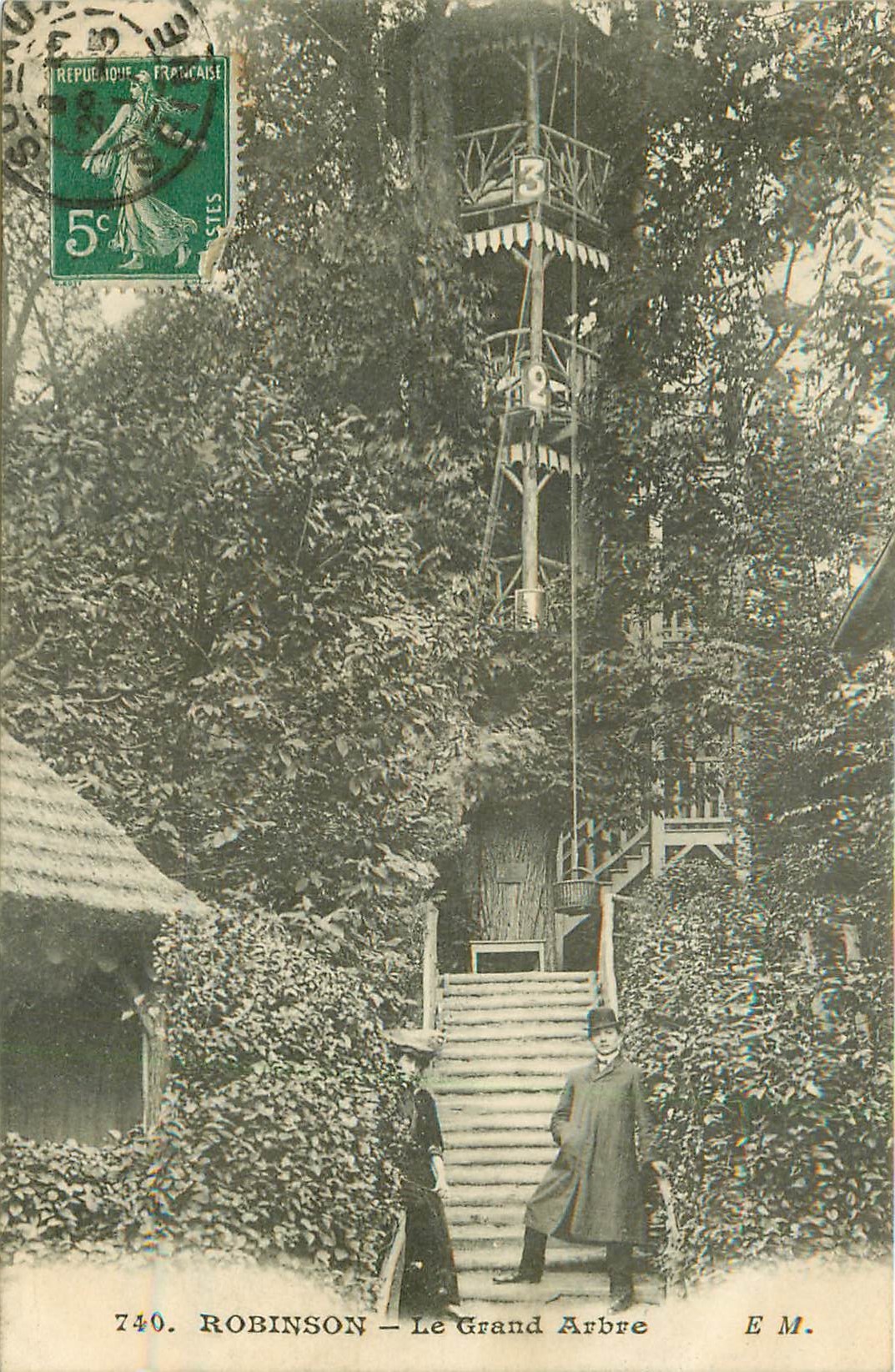 92 ROBINSON. Le Grand Arbre avec personnages 1917