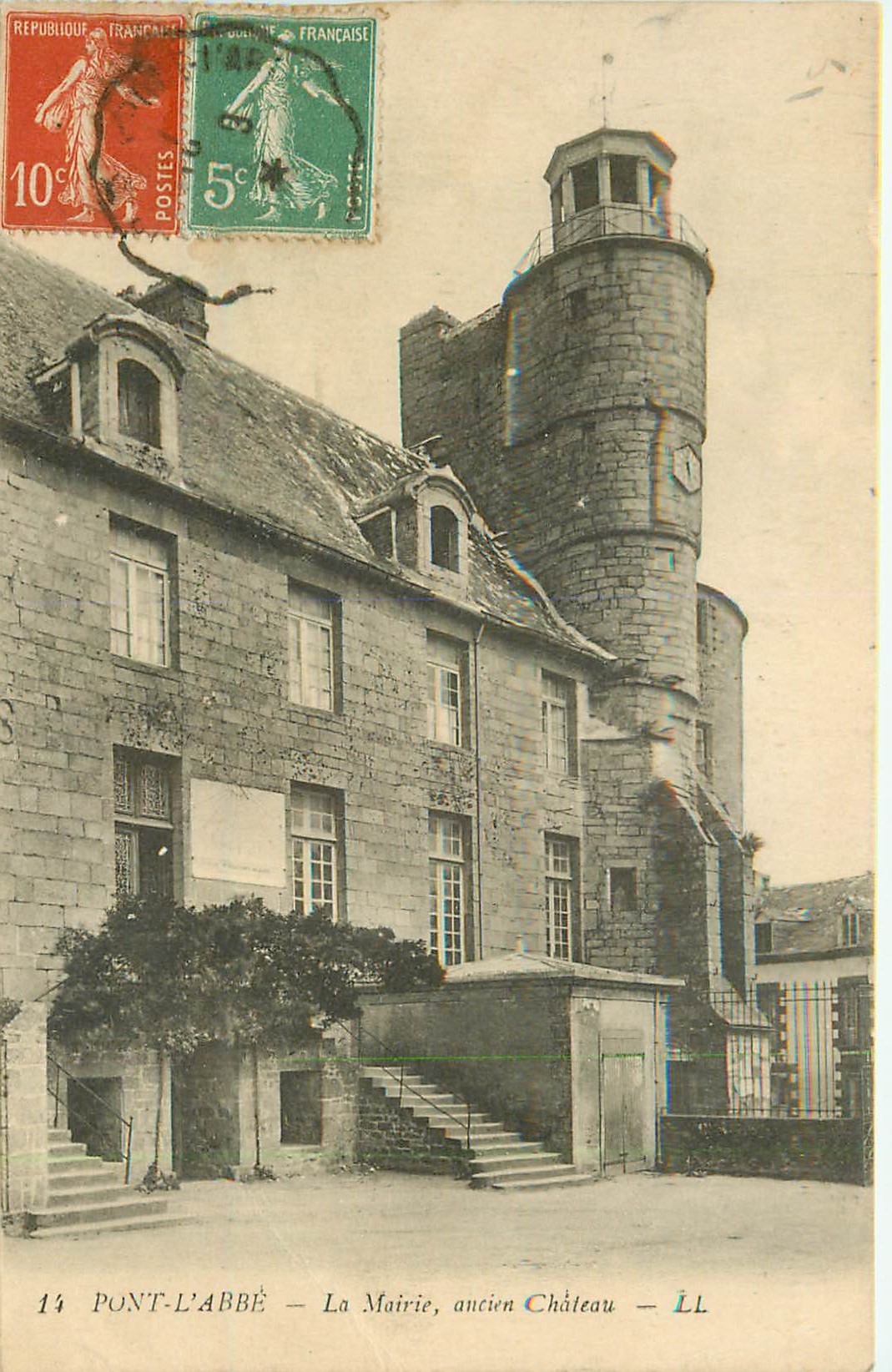 29 PONT-L'ABBE. La Mairie, ancien Château 1921