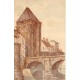 77 MORET-SUR-LOING. Le pont sur la Porte d'après les aquarelles de Viatte