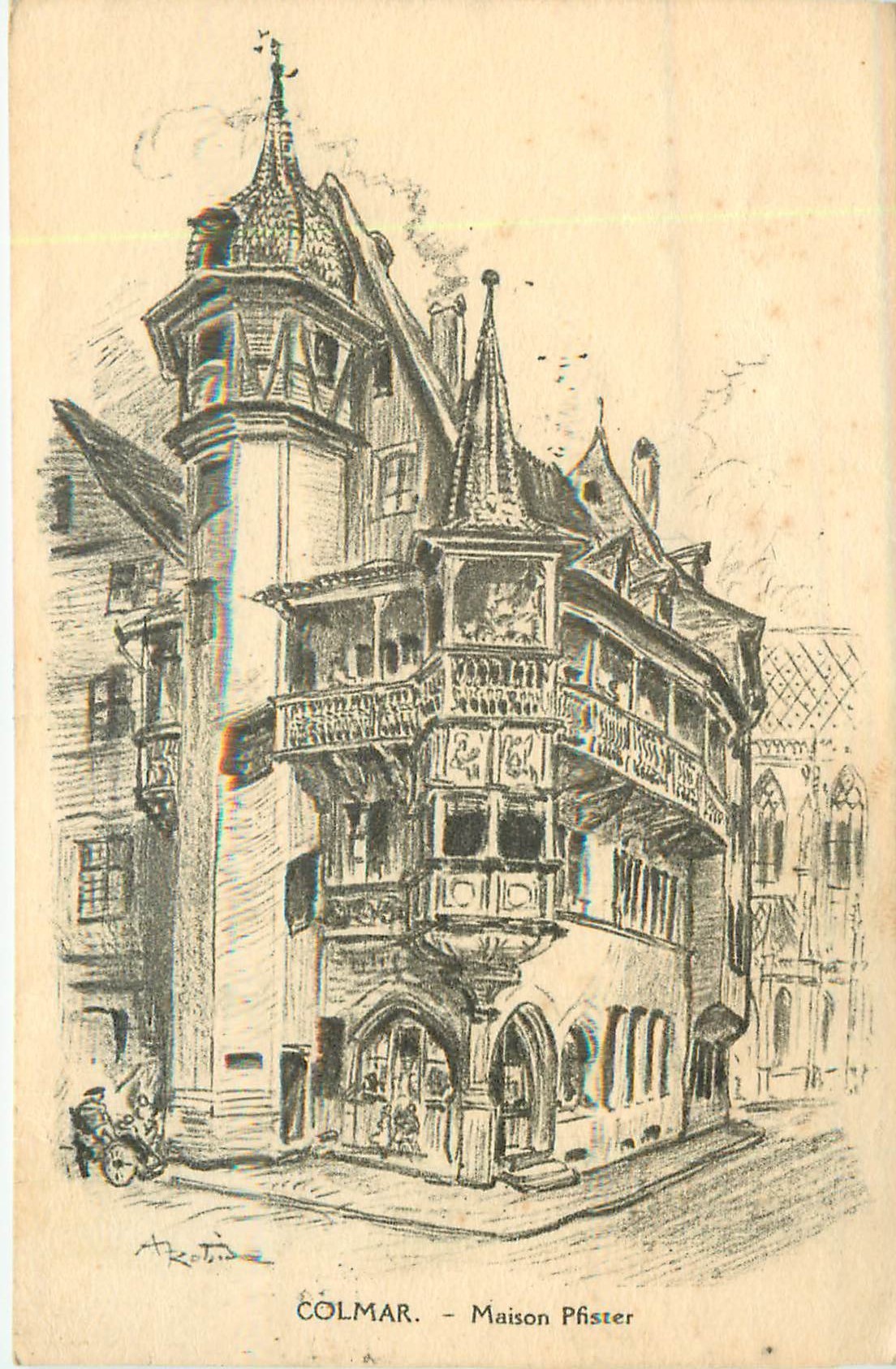 68 COLMAR. Maison Pfister d'après Robida 1928