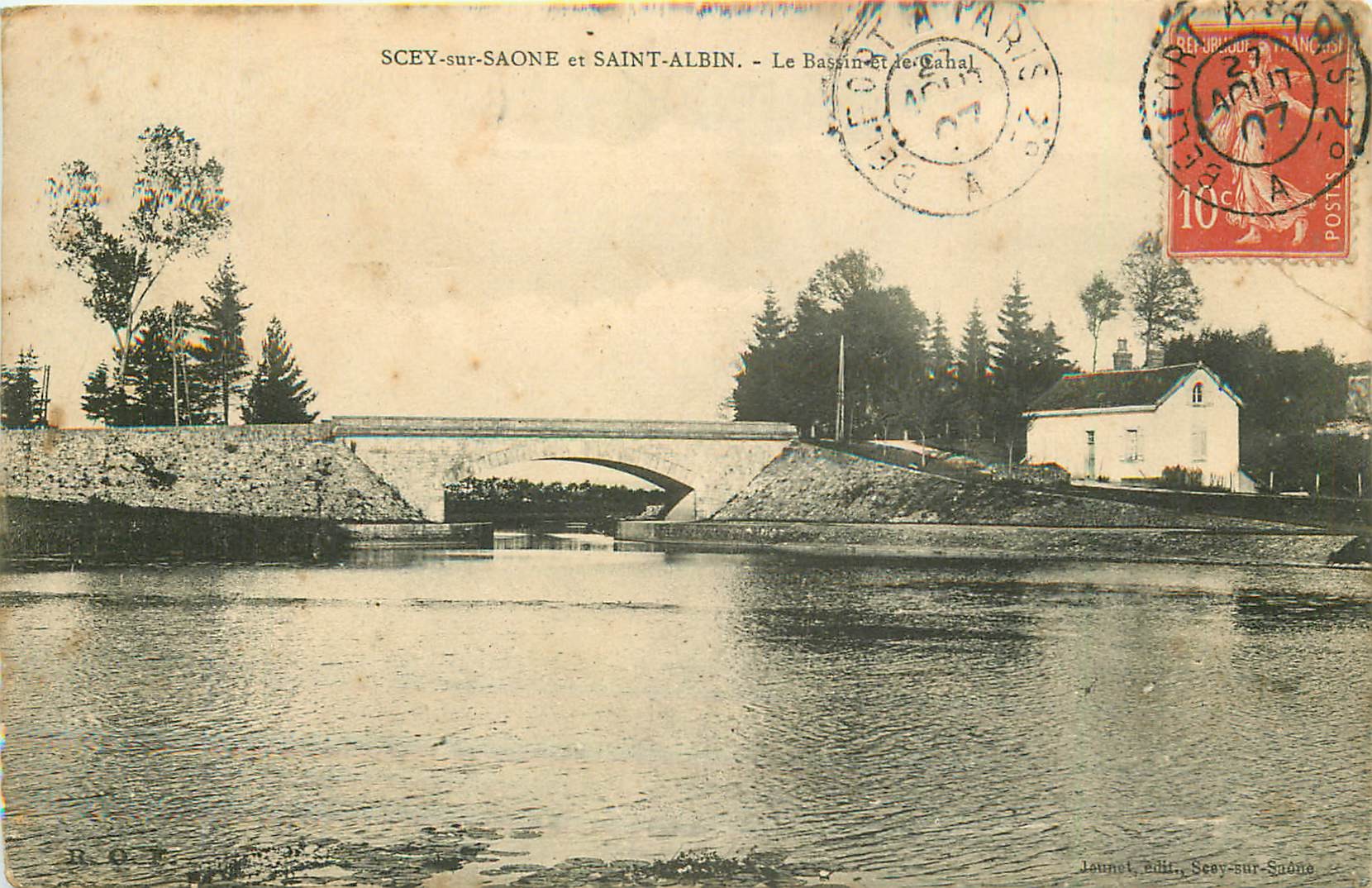 70 SCEY-SUR-SAONE et SAINT-ALBIN. Le Bassin et le Canal