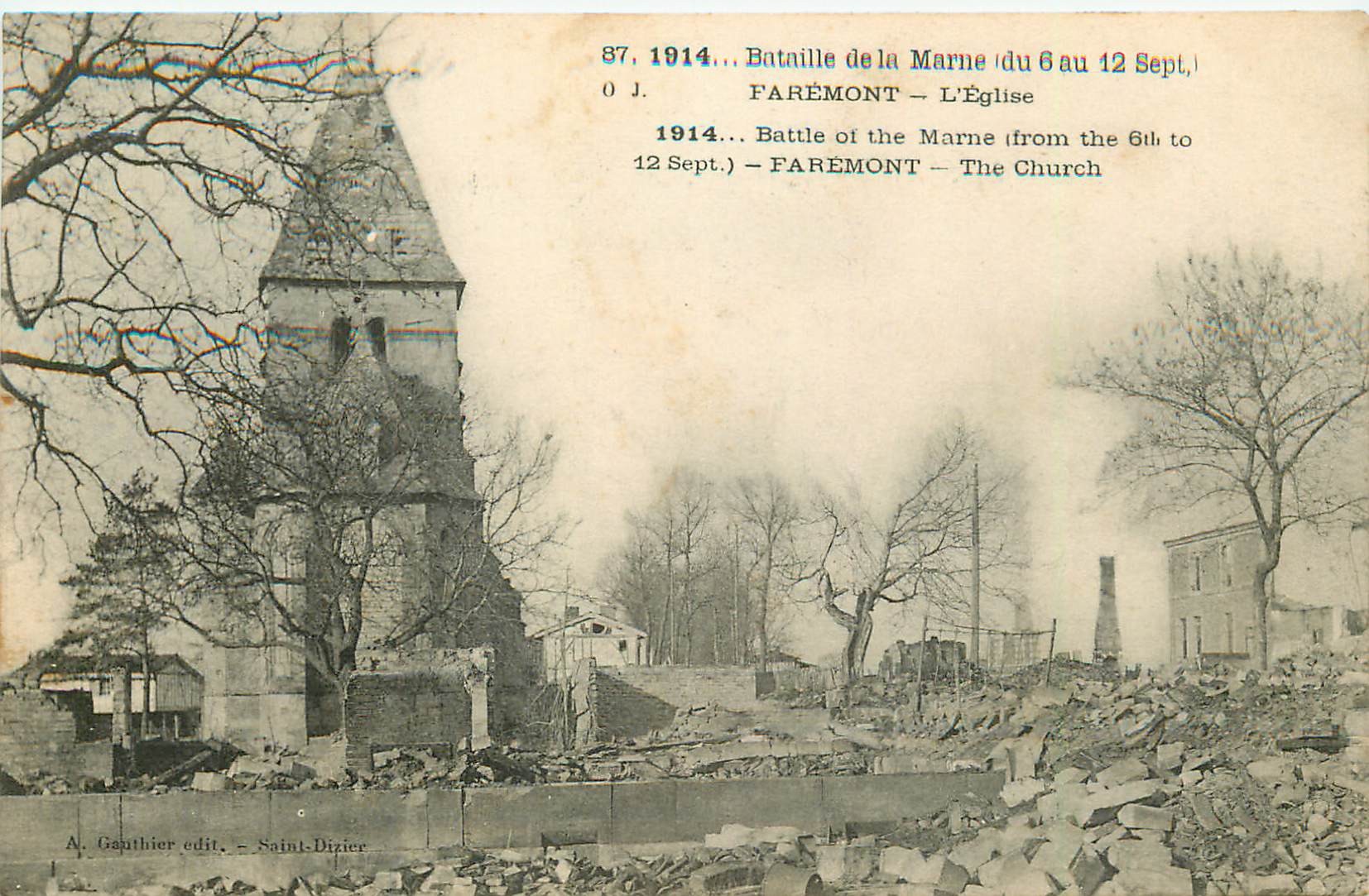 51 FAREMONT. L'Eglise vers 1914