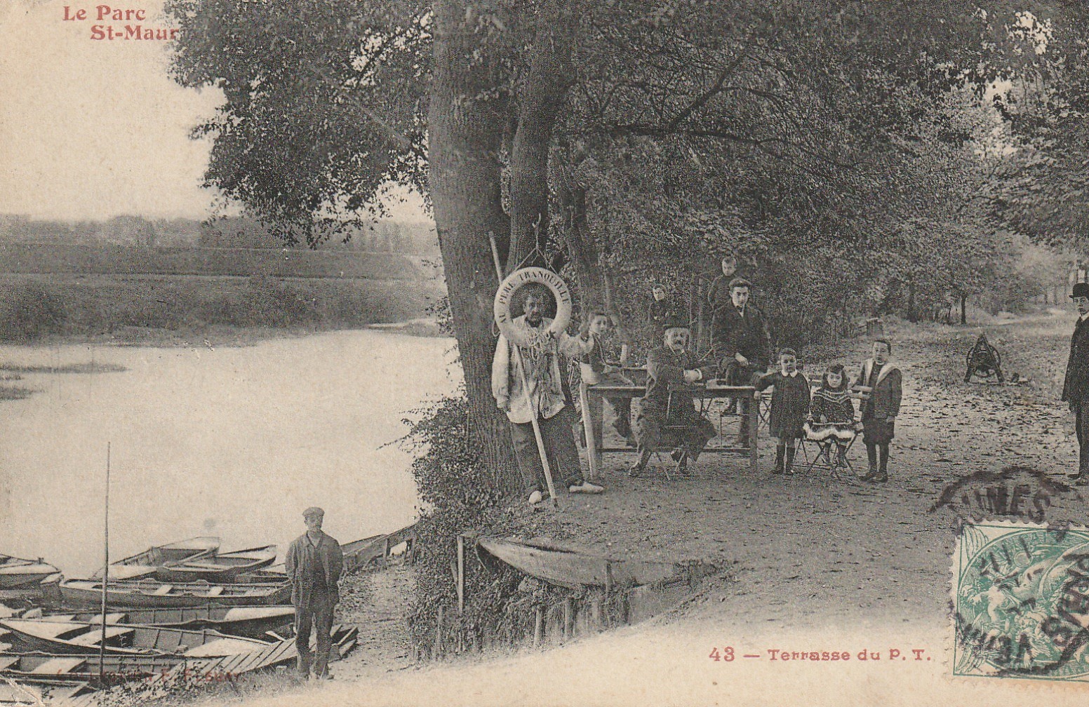 94 SAINT-MAUR. Terrasse de la Guiguette du Père Tranquille 1907