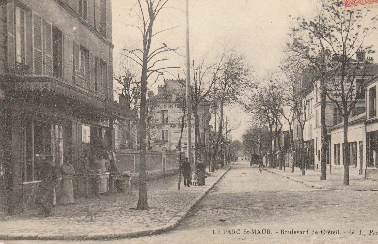 94 LE PARC SAINT-MAUR. Boucherie Boulevard de Créteil 1905 écriture bizare au verso