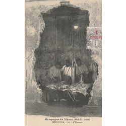 MEDIOUNA. L'Abattoir Bouchers. Timbre 1 centimo 1910
