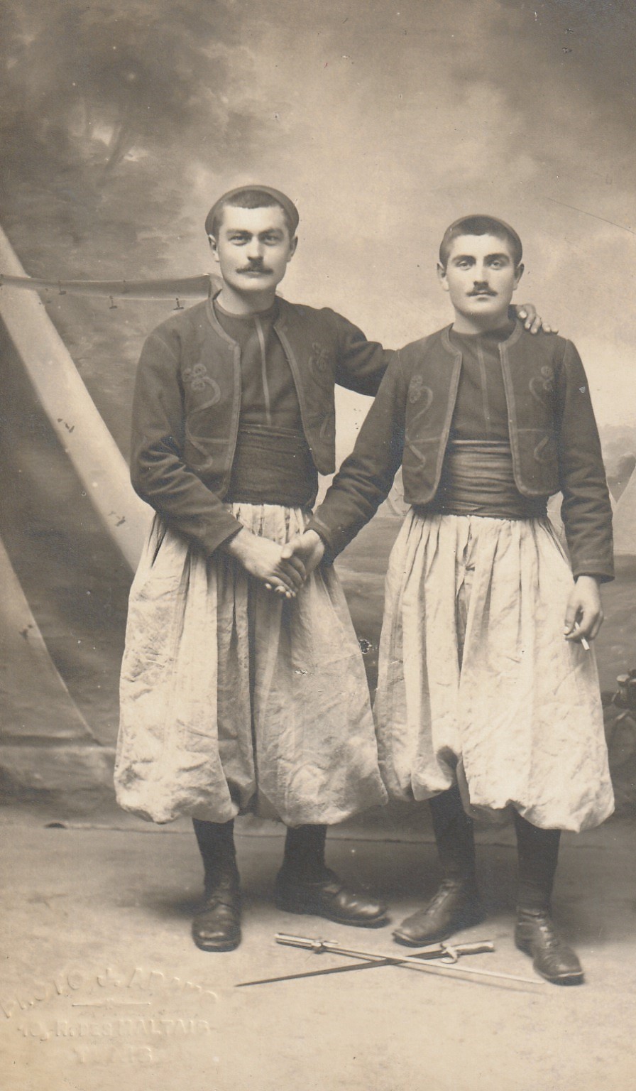 TUNISIE. Deux militaires Zouave Tirailleurs