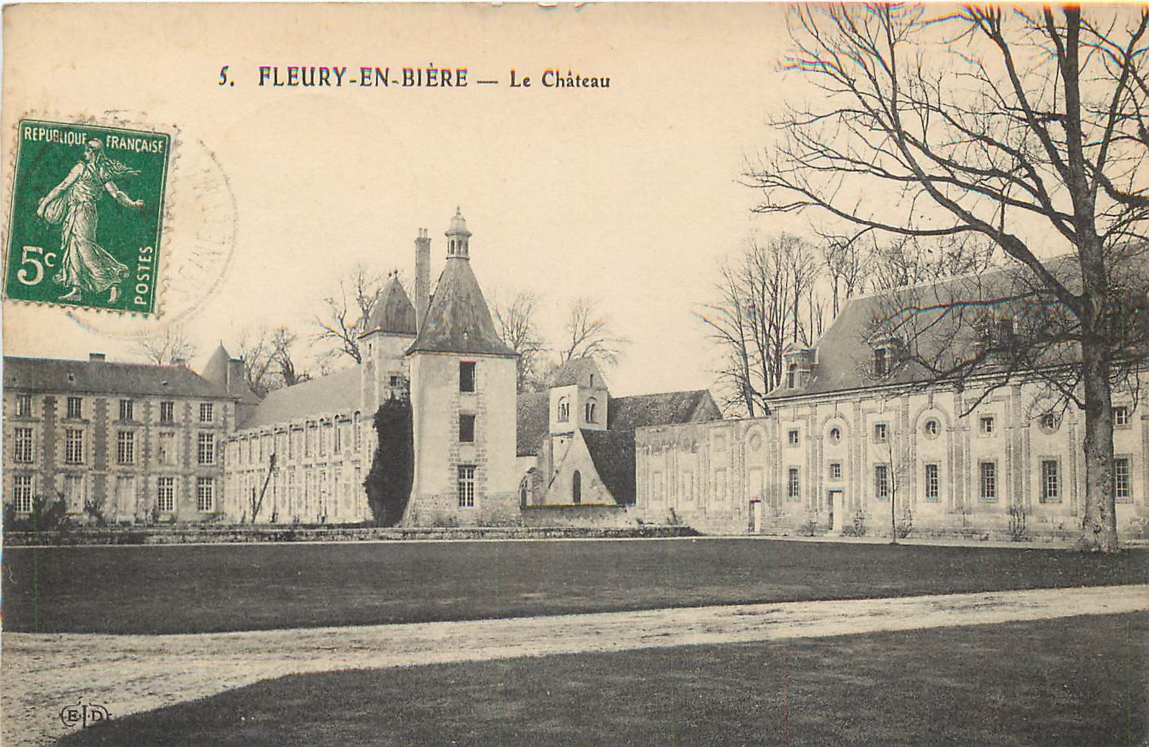 77 FLEURY-EN-BIERE. Le Château 1913