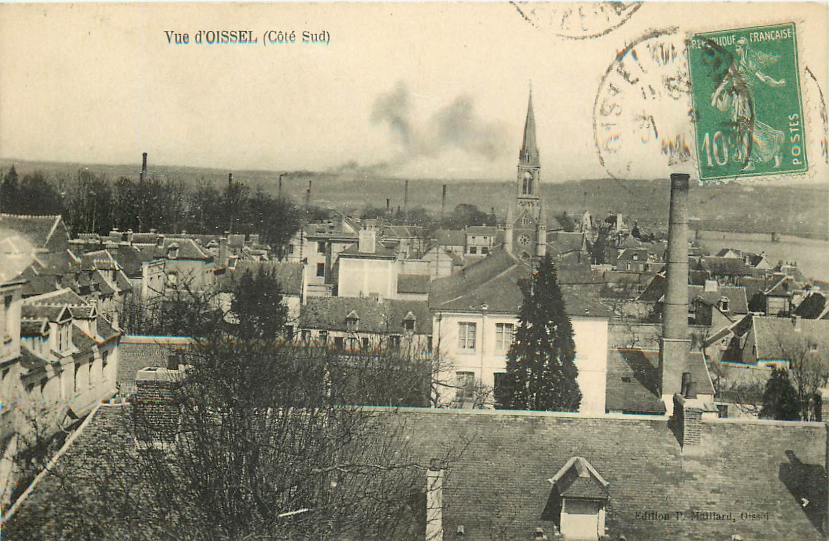 76 OISSEL. Vue côté Sud 1923