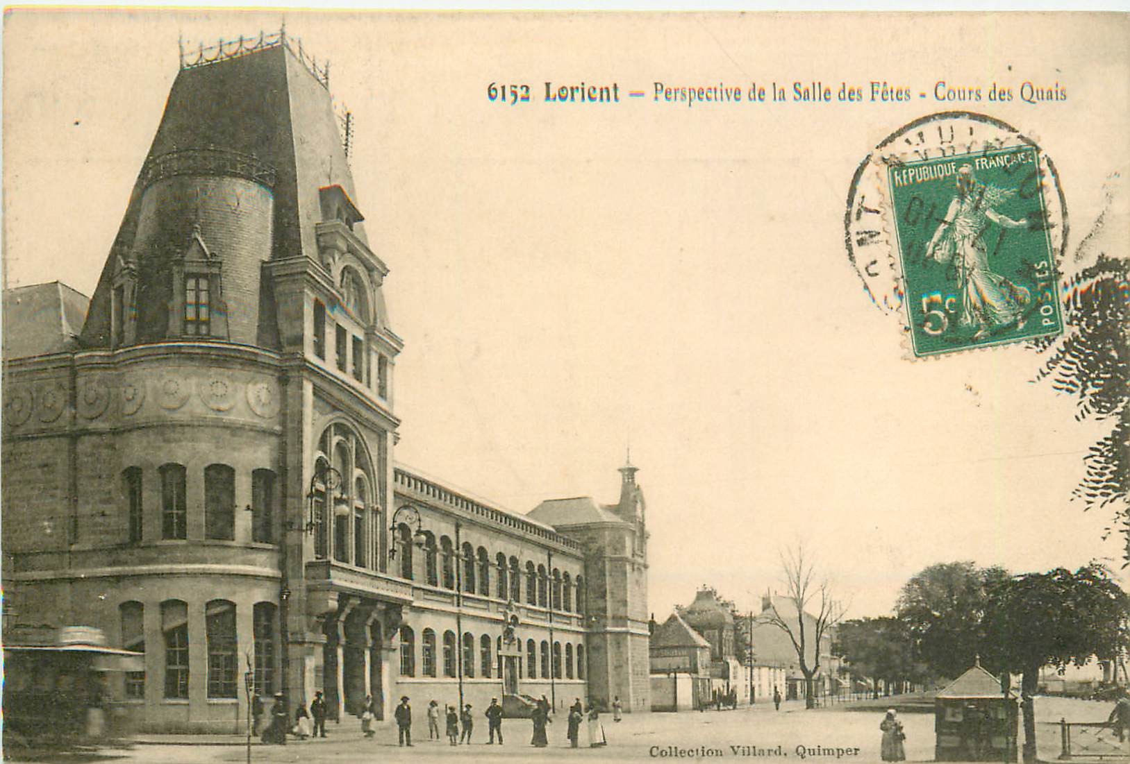 56 LORIENT. Salle des Fêtes Cours des Quais 1914