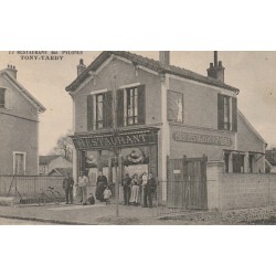 77 PONTHIERRY. Belle animation au Restaurant des Pylones Tony-Tardy vers 1923
