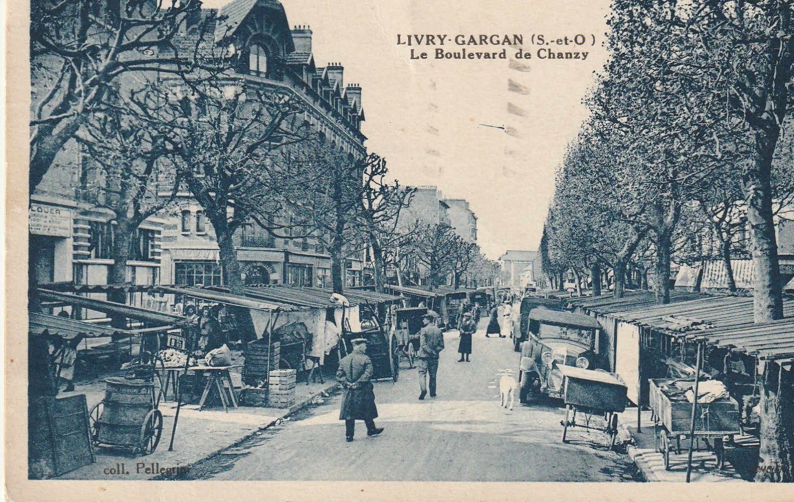 93 LIVRY-GARGAN. Le Marché sur le Boulevard de Chanzy 1941
