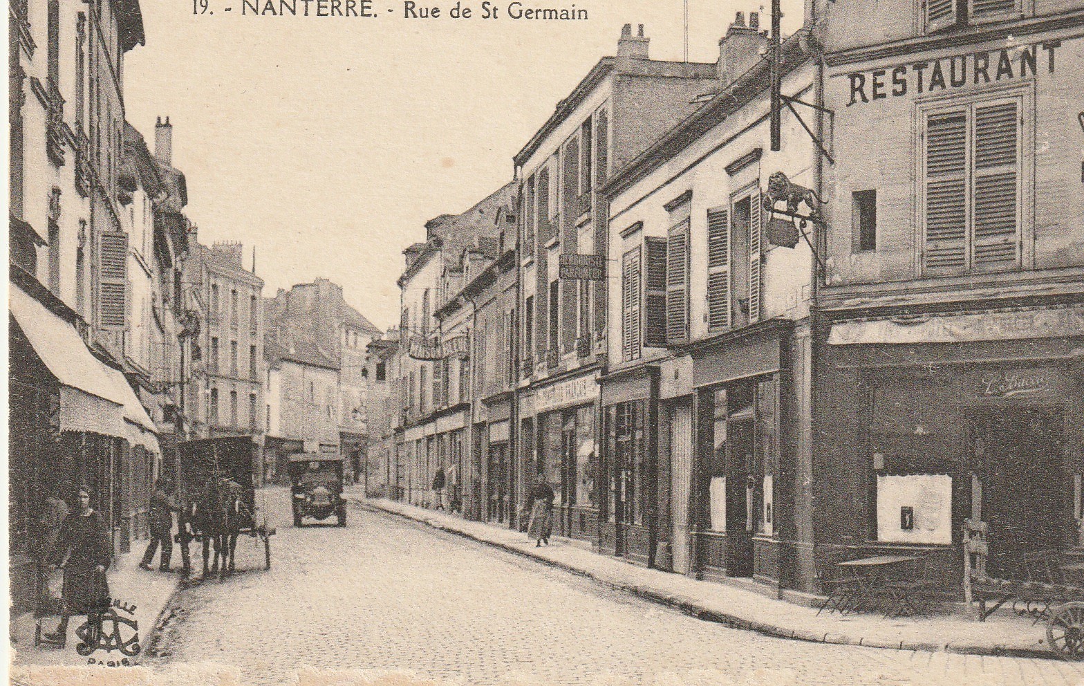 92 NANTERRE. Hôtel Restaurant du Lion d'Or rue de Saint-Germain 1930