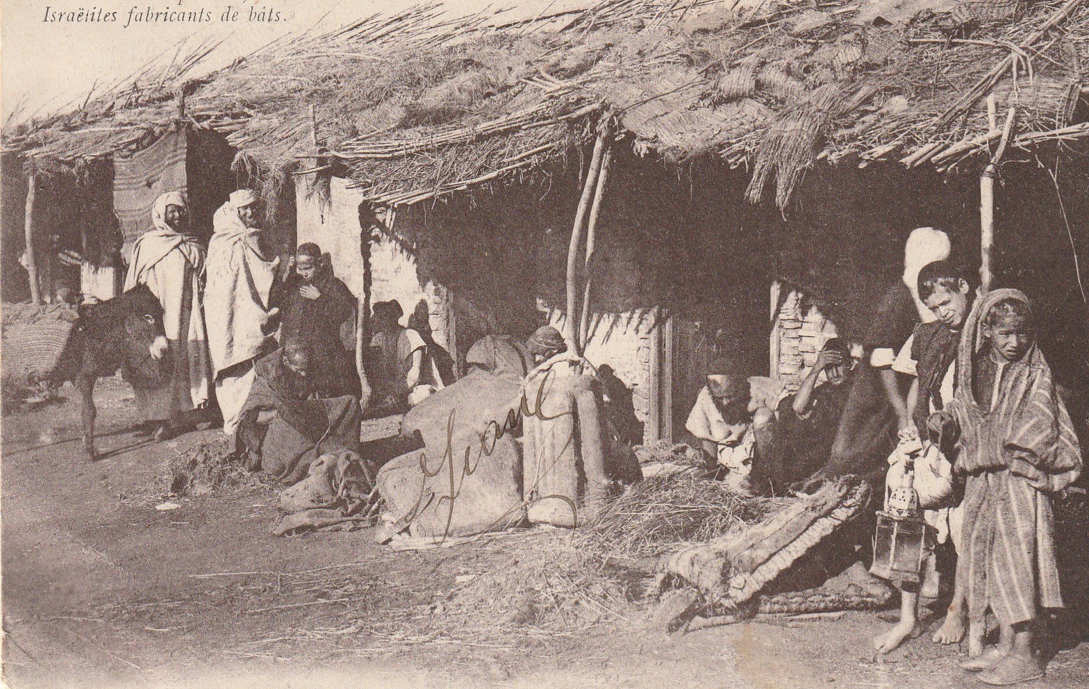 MARRAKECH. Israélites fabricants de bâts 1913