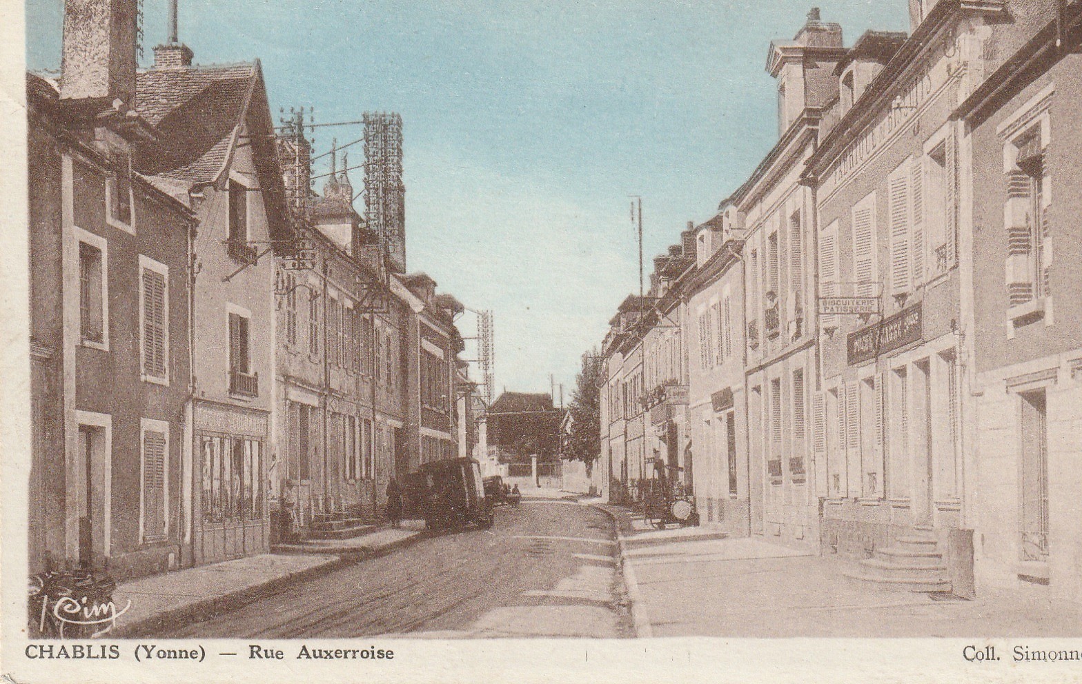 89 CHABLIS. Biscuiterie Pâtisserie Rue Auxerroise 1943