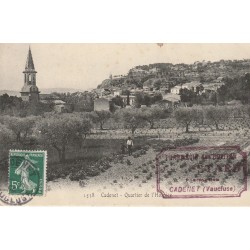 84 CADENET. Quartier de l'Hospice avec personnages dans les Champs 1908