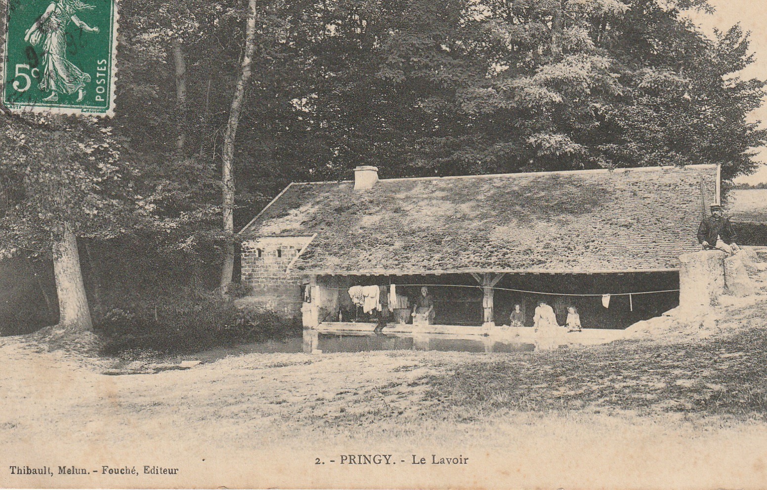 77 PRINGY. Le Lavoir 1909