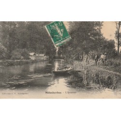 45 MALESHERBES. L'Essonne à Augerville belle animation 1913