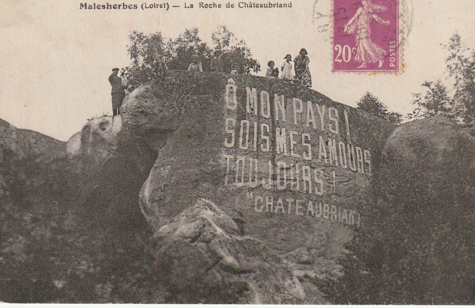 45 MALESHERBES. La Roche de Châteaubriand 1933 "Ô mon Pays sois mes Amours toujours"