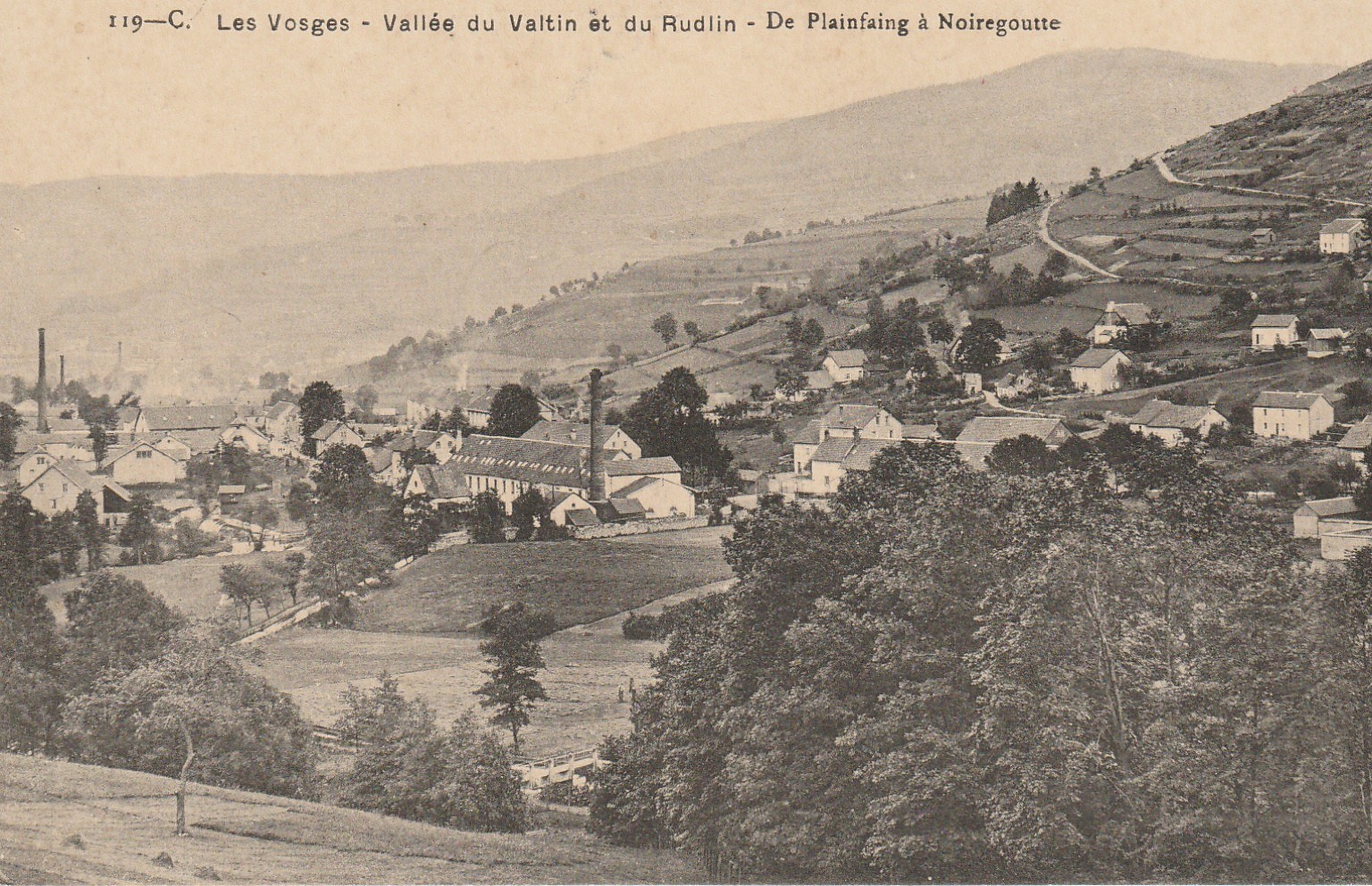 88 LES VOSGES. Vallée du Valtin et du Rudlin de Plainfaing à Noiregoutte 1915