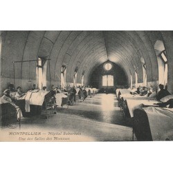 34 MONTPELLIER. Hôpital Suburbain une des Salles des Hommes 1925
