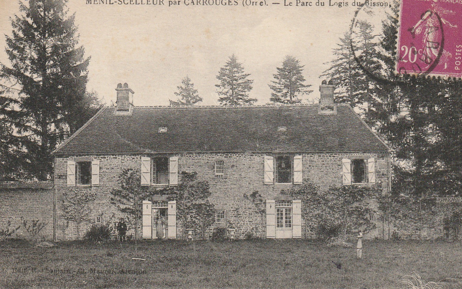 61 MENIL-SCELLEUR. Le Parc du Logis du Bisson avec animation 1932