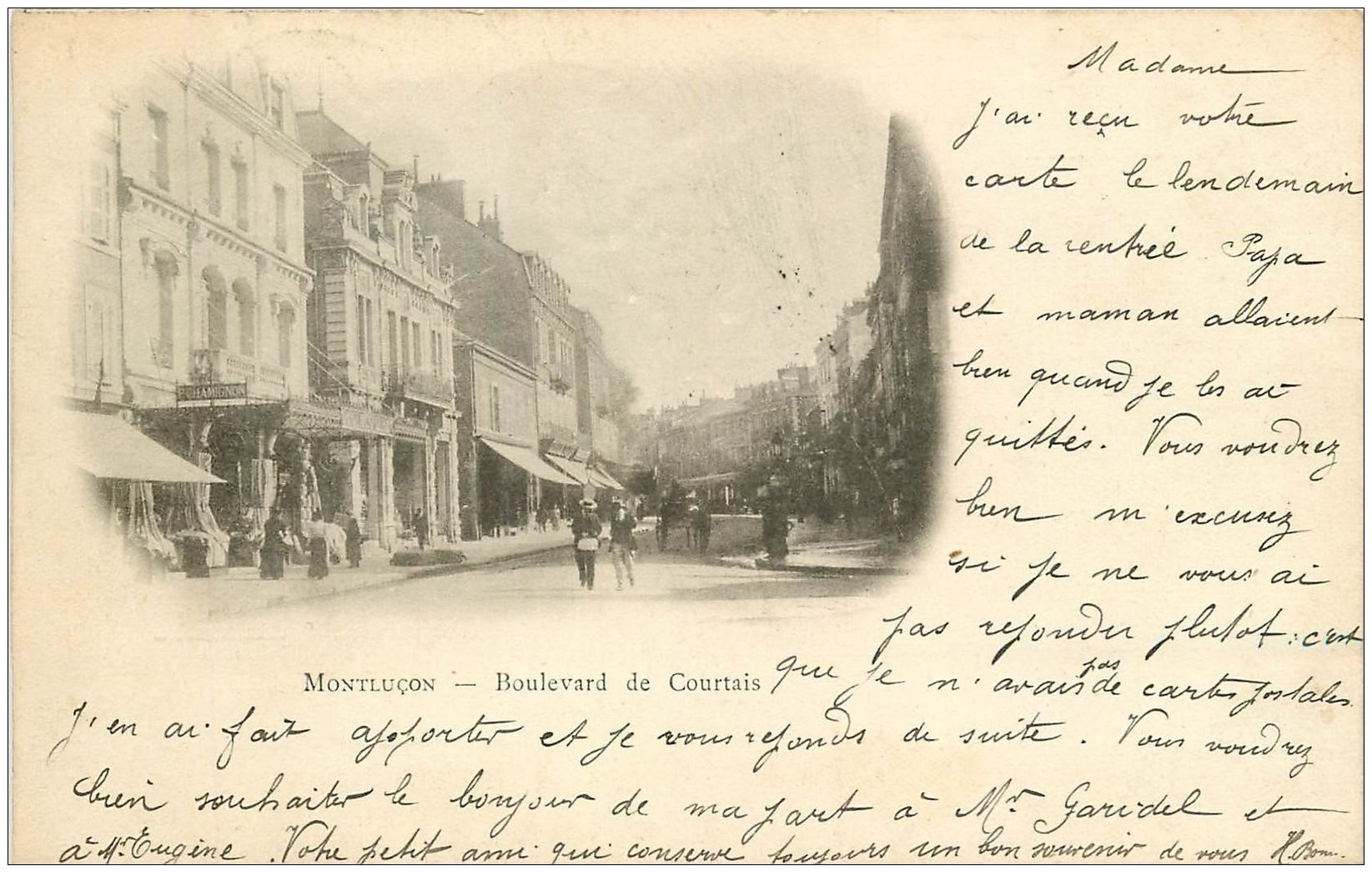 carte postale ancienne 03 MONTLUCON. Boulevard Courtais 1901