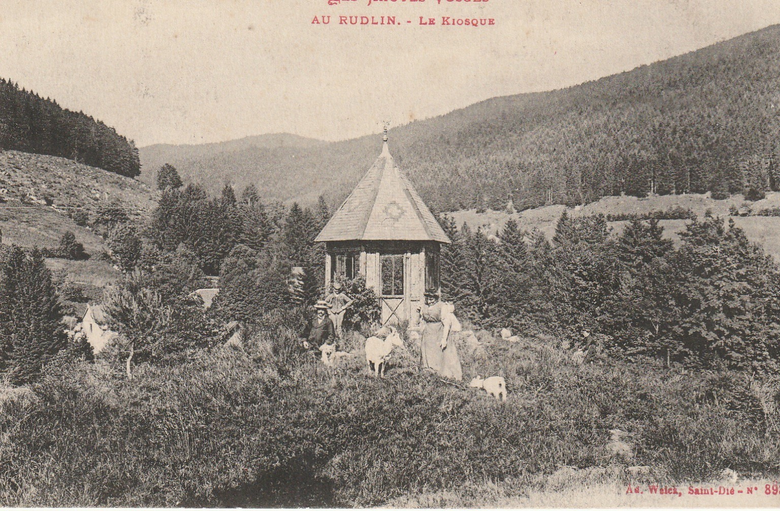 88 LE RUDLIN. Le Kiosque avec Bergère et chèvres