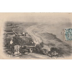 50 CAROLLES. Menhir dit la Pierre au Diable 1904 (RARE avec une énorme erreur dans le titre, surtout à l'envers !...)