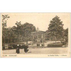 carte postale ancienne 22 GUINGAMP. Entrée du Jardin Public