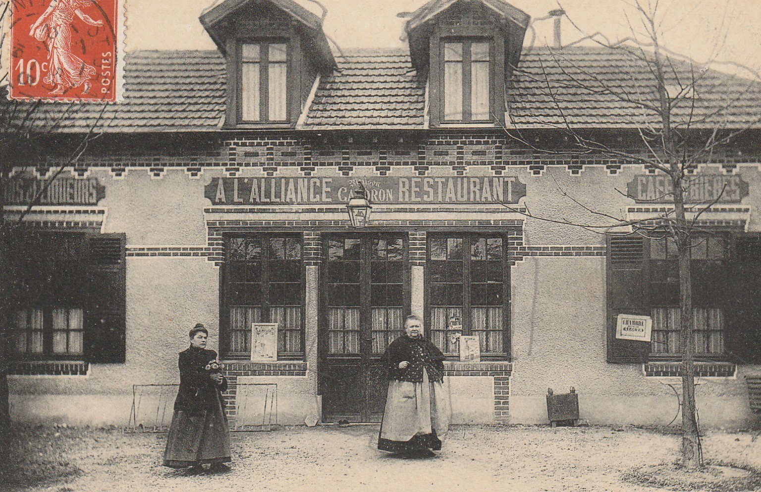 95 SAINT-GRATIEN. Café Restaurant GAUDRON 1909