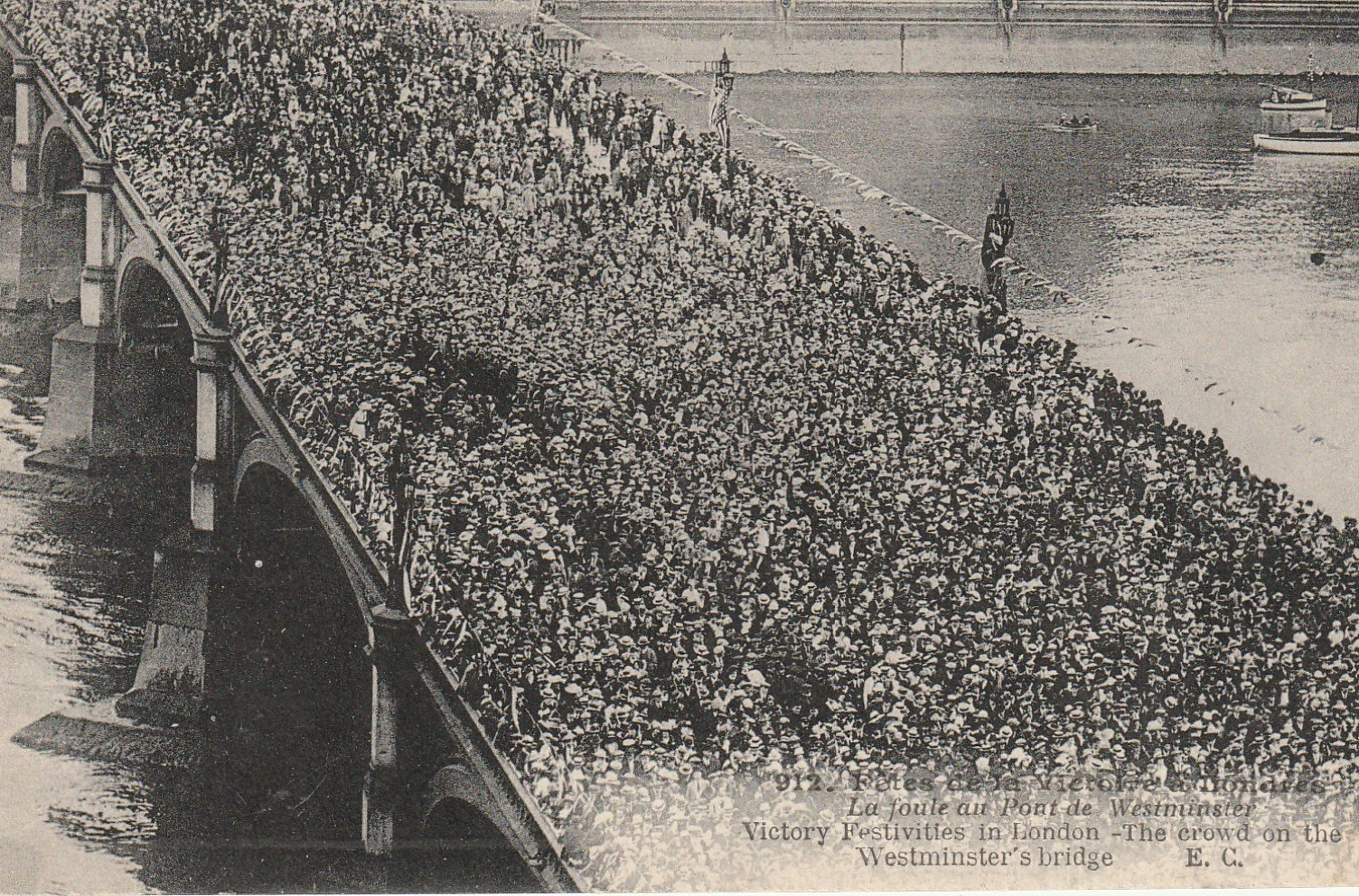LONDON. Victory Festivities on the Westminster's Bridge