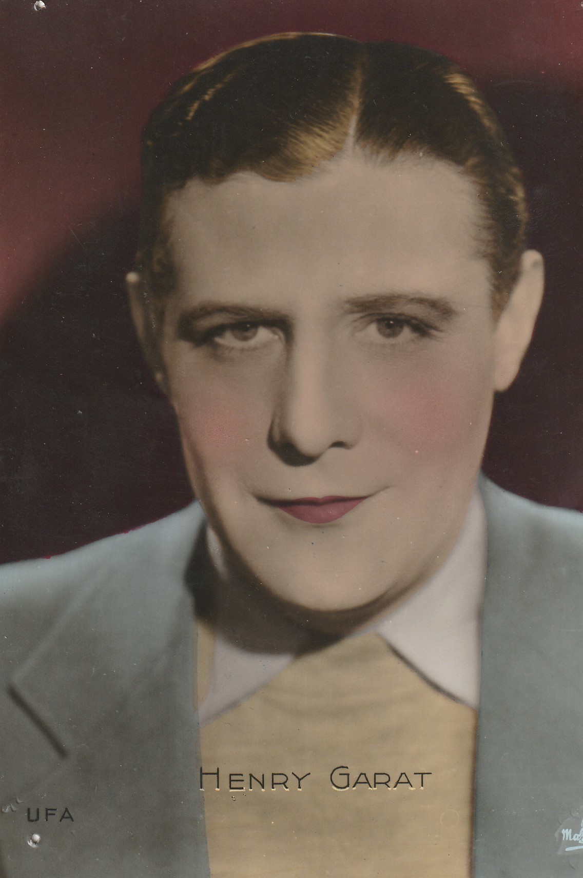 Photo ARTISTE Henry Garat avec véritable dédicace du Comédien