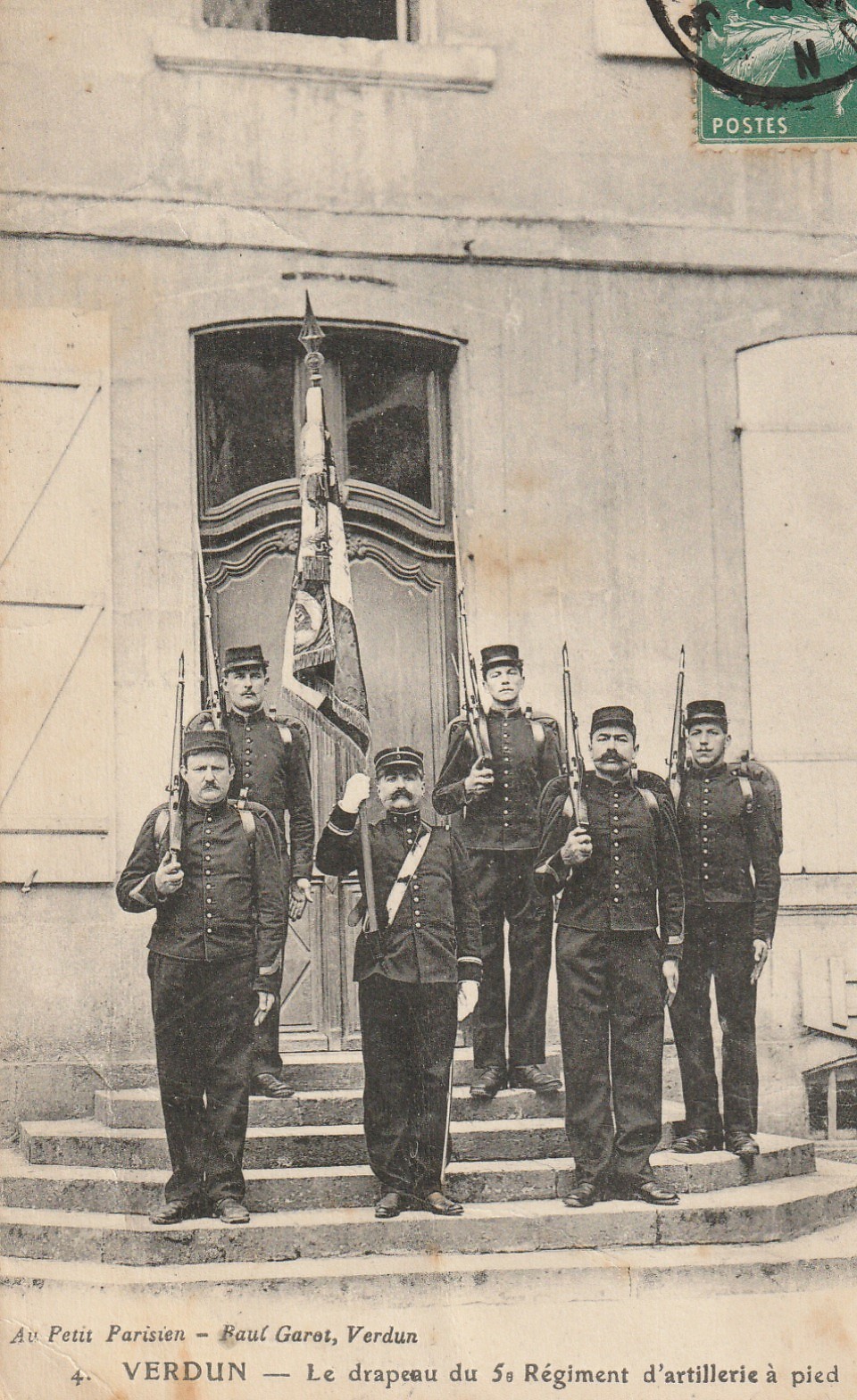 55 VERDUN. Le Drapeau du 5° Régiment d'artillerie à pied 1914