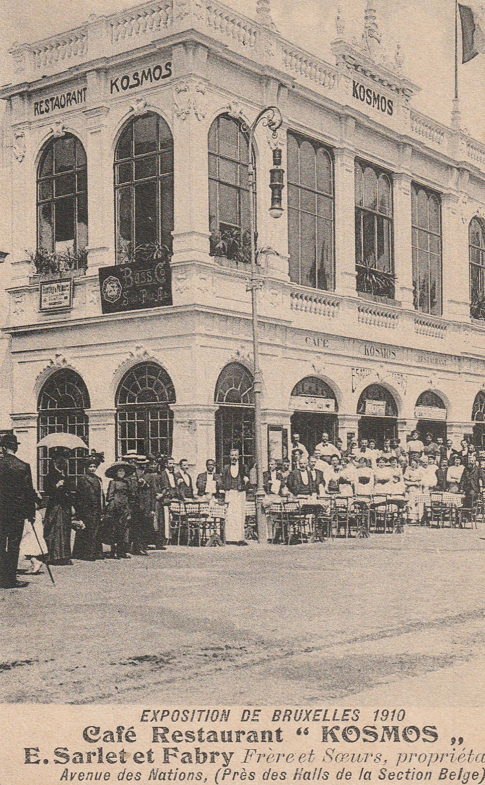 Exposition de Bruxelles 1910. Café Restaurant KOSMOS avenue des Nations