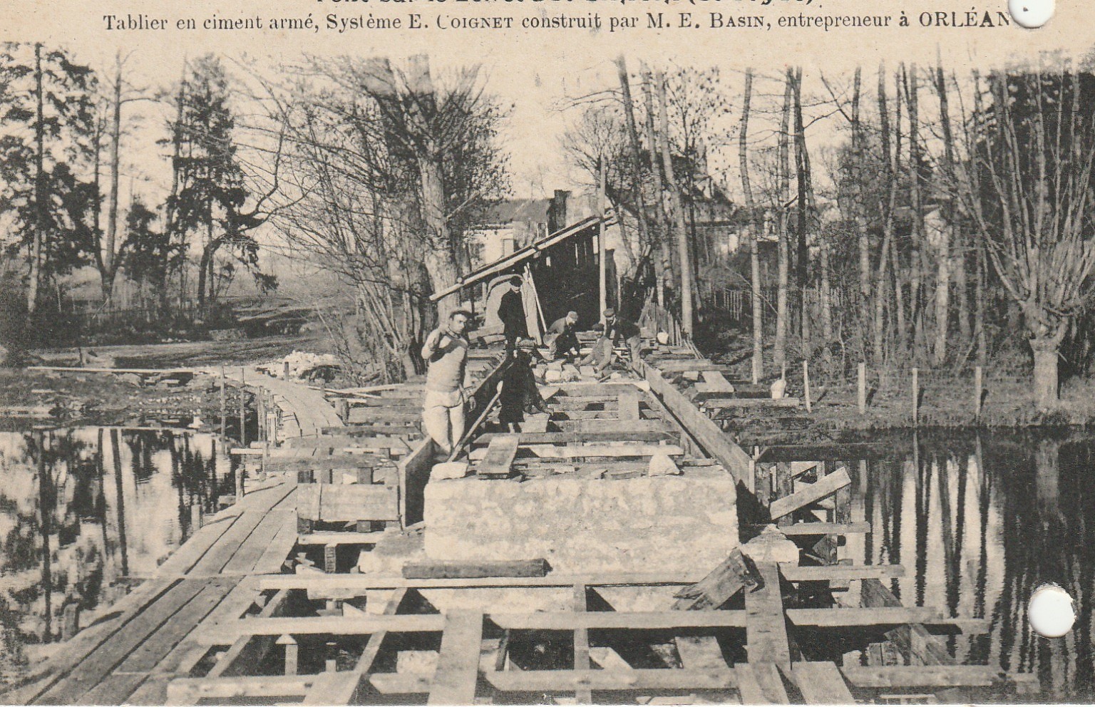 45 Saint Pryvé Saint Mesmin SAINT-SANTIN. Pont sur le Loiret avec Tablier en ciment armé 1921