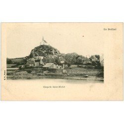 carte postale ancienne 22 ILE DE BREHAT. Chapelle Saint-Michel vers 1900 vierge