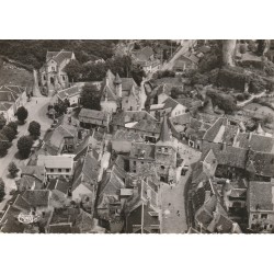 Photo Cpsm grand format 03 HERISSON. Vue aérienne sur l'Eglise 1954
