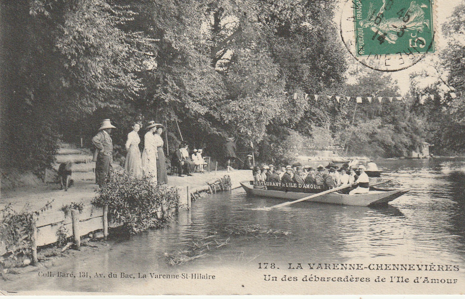 94 LA VARENNE-CHENNEVIERES. Débarcadères "Restaurant Île d'Amour" 1914