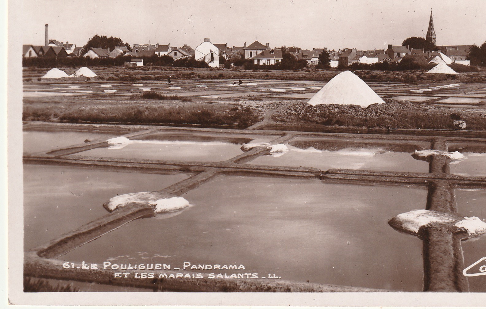 Photo Cpsm petit format 44 LE POULIGUEN. Les Marais Salants et ses mulons