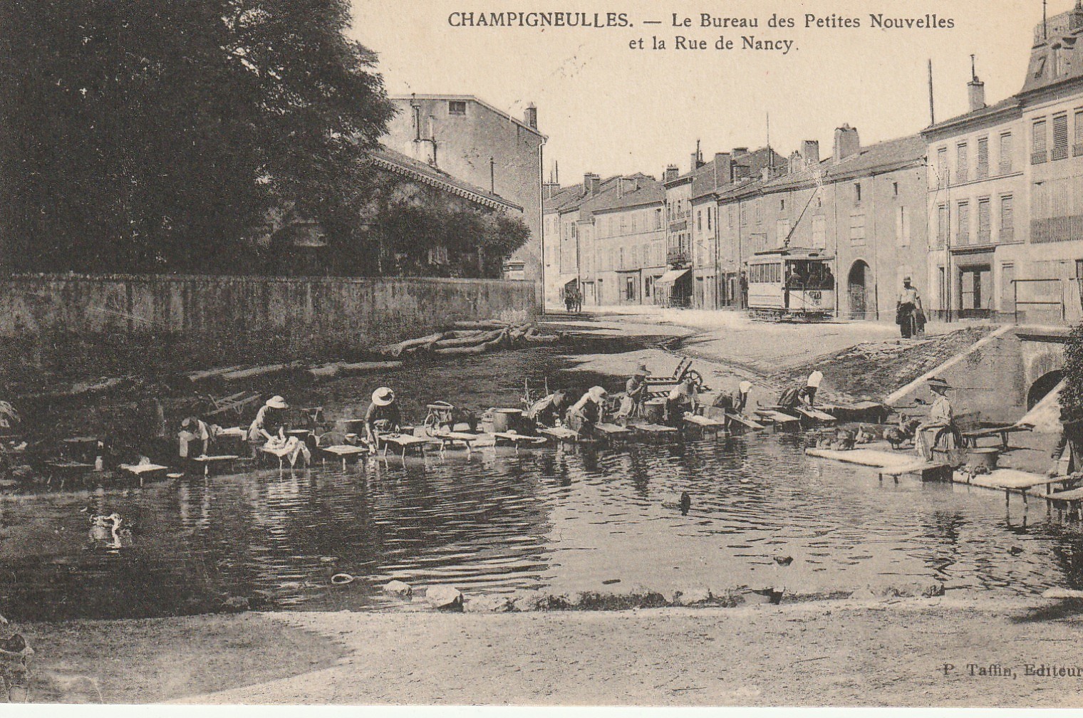 54 CHAMPIGNEULLES. Le Bureau des Petites Nouvelles "Lavandières" rue de Nancy 1939