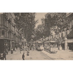 2 x cpa 06 NICE. Tramways avenue de la Gare 1906 et la Vieille Ville