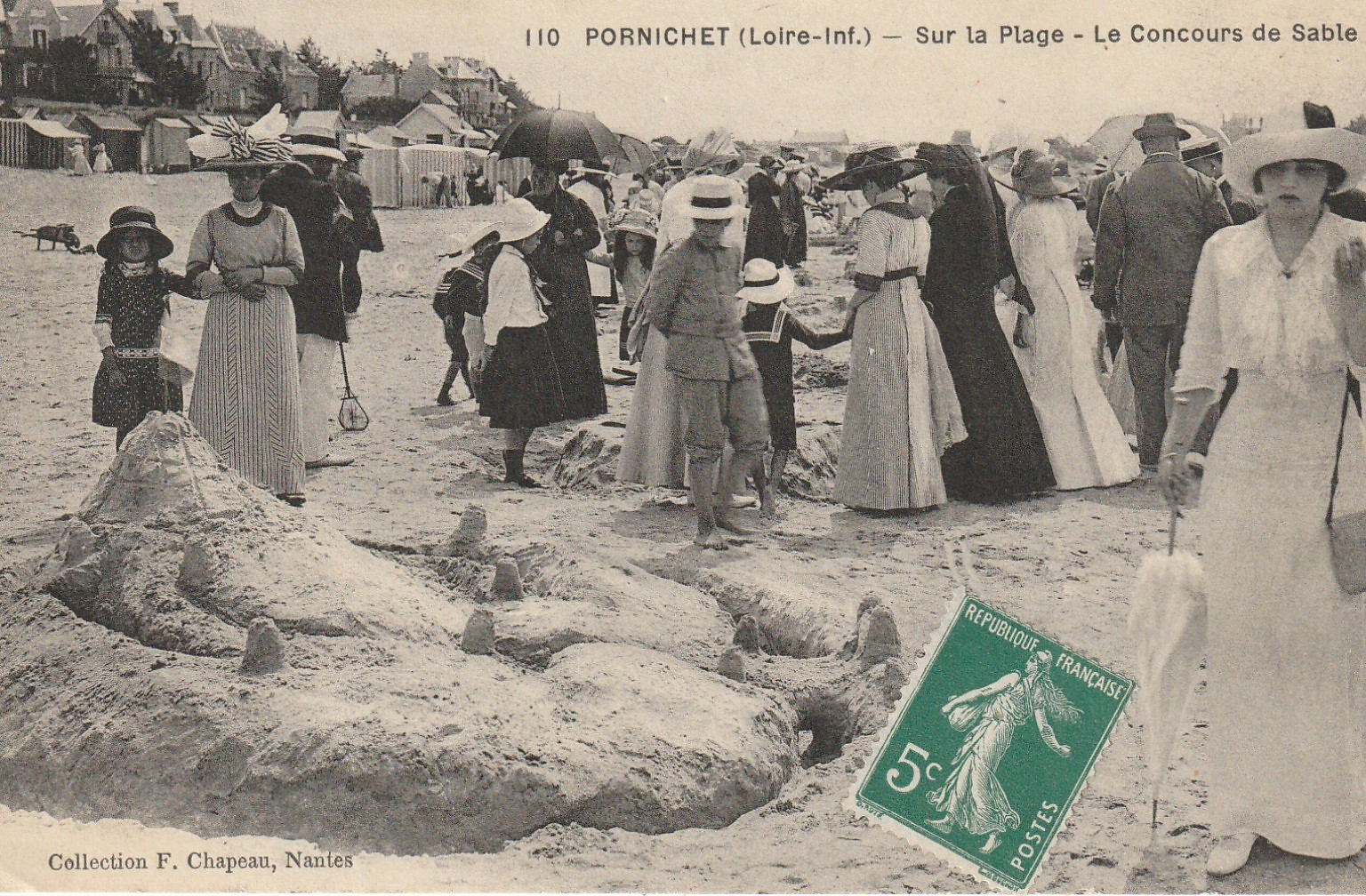 44 PORNICHET. Le Concours de Sable sur la Plage belle animation