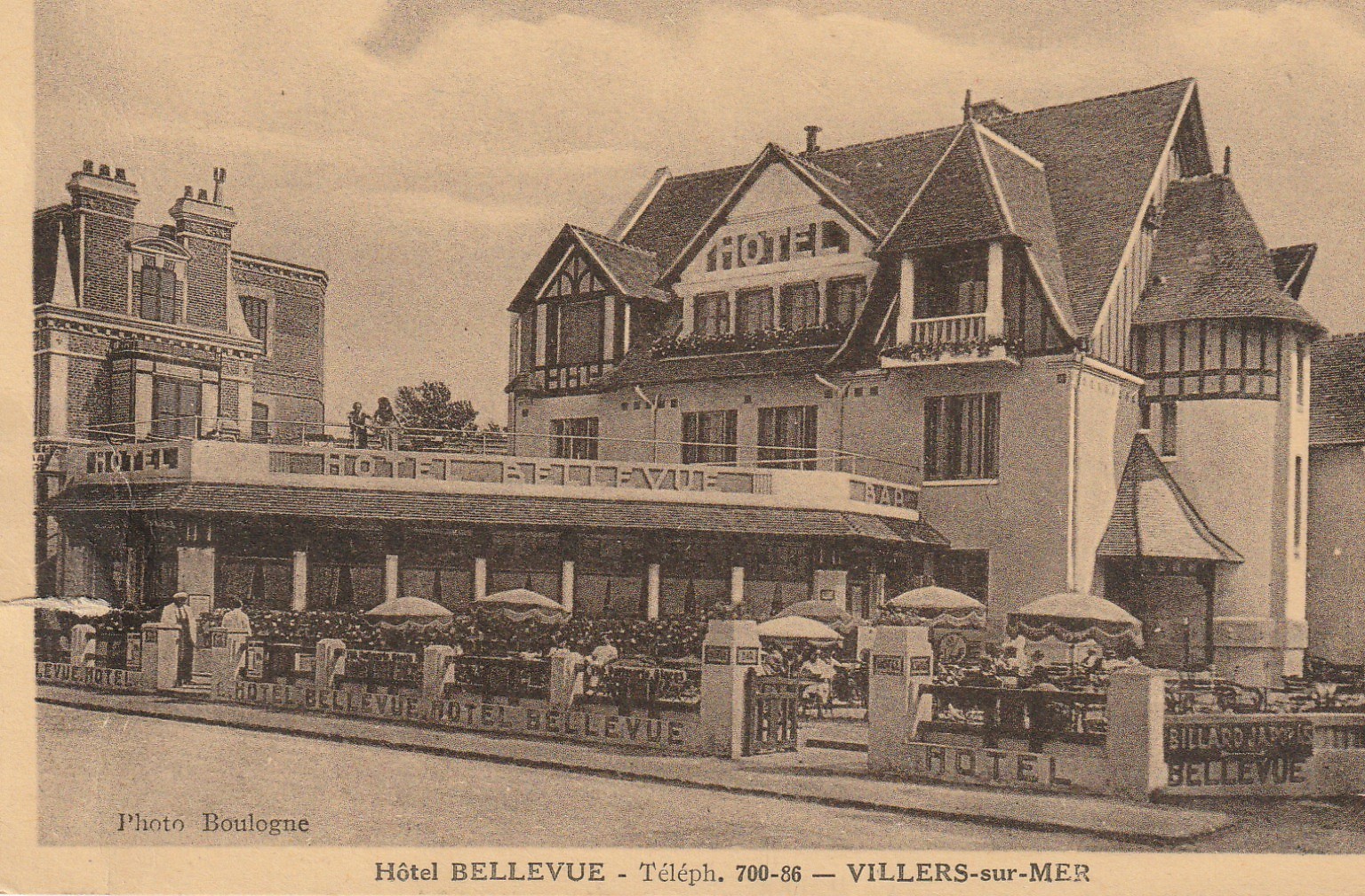 14 VILLERS-SUR-MER. Hôtel Bellevue 1935