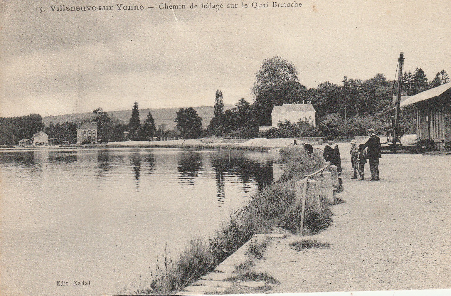 89 VILLENEUVE-SUR-YONNE. Chemin de hâlage sur le Quai Bretoche 1932