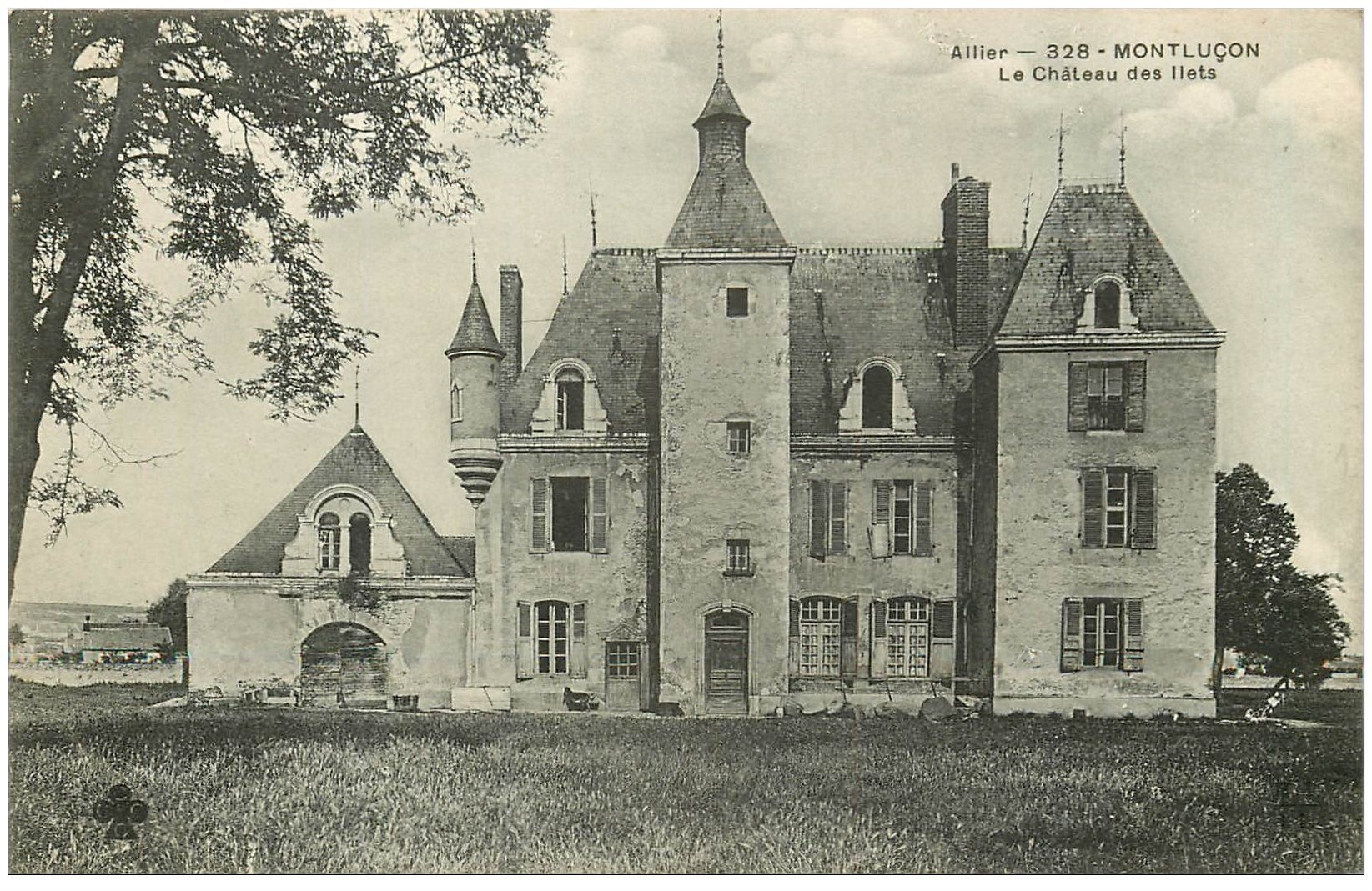 carte postale ancienne 03 MONTLUCON. Château des Ilets