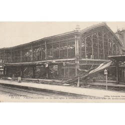59 VALENCIENNES. La Gare après le bombardement