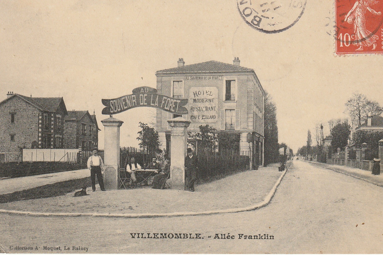 93 VILLEMOMBLE. Hôtel Restaurant "Souvenir de la Forêt" Allée Franklin vers 1910...